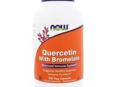 Now Foods Quercetina cu Bromelaina, 240 capsule (Antioxidant intareste imunitate)